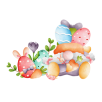 Watercolor cute easter gnome, bunny gnome, Rabbit Gnome Easter Elements png