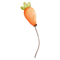 Watercolor Cute Easter Carrot Balloon, Easter Elements png