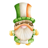 Watercolor Cute Gnome ST Patrick, Saint Patrick day, Digital painting Watercolor Illustration png