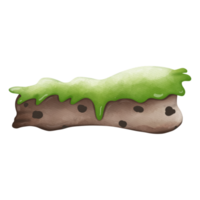 pedra pilha com verde musgo, Primavera elemento png