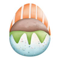 Watercolor Easter Egg Nest, Bunny Easter Hunt Egg, Easter Elements png
