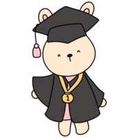 Cute Bunny Wearing A Graduation Uniform, Graduation Animal concept png