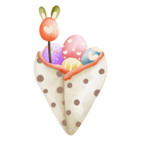 Watercolor Cute Easter Egg, Bunny Easter Hunt Egg, Easter Elements png