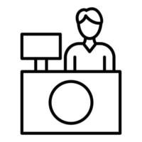 Hotel Reception Icon Style vector