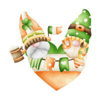 Watercolor Cute Gnome ST Patrick, Saint Patrick day, Digital painting Watercolor Illustration png