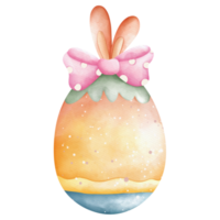 acuarela lindo huevo de pascua, conejito huevo de caza de pascua, elementos de pascua png