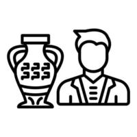 Curator Male Icon Style vector