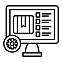 Warehouse Management System Icon Style vector