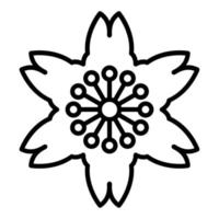 estilo de icono de flor de cerezo vector