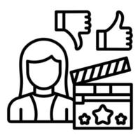 Film Critic Female Icon Style vector