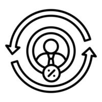 Customer Retention Rate Icon Style vector