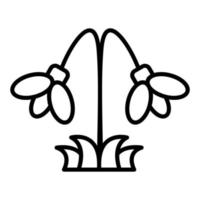 Snowdrop Icon Style vector