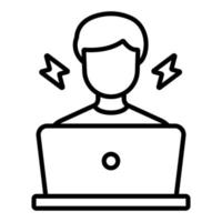 Hard At Work Icon Style vector