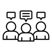Internal Meeting Icon Style vector