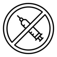Anti Vaccination Icon Style vector
