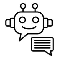 estilo de icono de asistente de robot vector