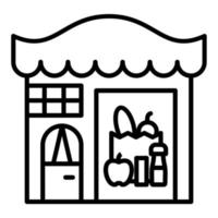 Groceries Store Icon Style vector