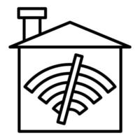 NO Wifi Home Icon Style vector