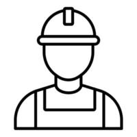 Factory Worker Man Icon Style vector
