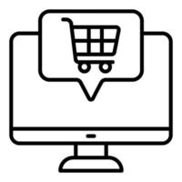 Online Order System Icon Style vector