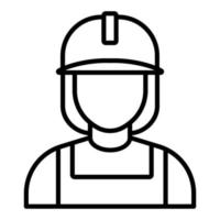 Factory Worker Woman Icon Style vector