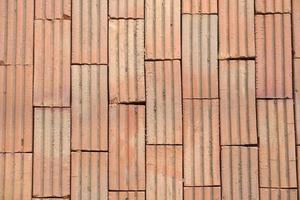 brown brick background corridor in the restaurant photo