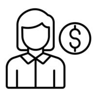 Junior Sales Rep Icon Style vector