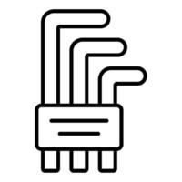 Hex Key Icon Style vector