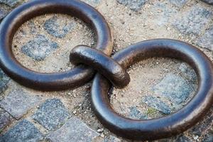 Close up of old lashing lugs. Copenhage photo