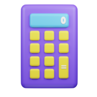 Calculator math device financial analytics bookkeeping budget debit credit calculations concept 3d icon png