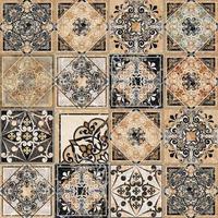 Digital tiles design. Abstract damask patchwork seamless pattern Vintage tiles photo