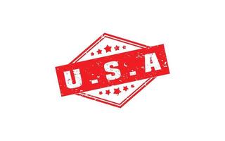 American USA stamp rubber with grunge style on white background vector