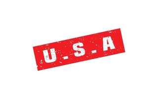 American USA stamp rubber with grunge style on white background vector