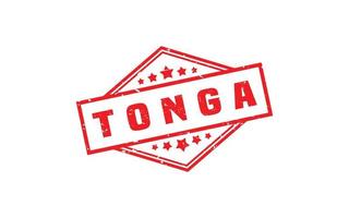 Tonga stamp rubber with grunge style on white background vector