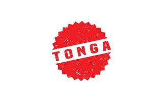 Tonga stamp rubber with grunge style on white background vector