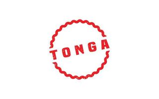 tonga sello caucho con grunge estilo en blanco antecedentes vector