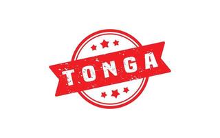 Tonga stamp rubber with grunge style on white background vector