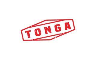 tonga sello caucho con grunge estilo en blanco antecedentes vector