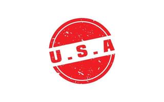 American USA stamp rubber with grunge style on white background vector