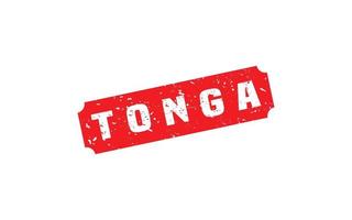 Tonga stamp rubber with grunge style on white background vector