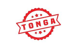 Tonga stamp rubber with grunge style on white background vector