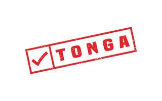 Tonga stamp rubber with grunge style on white background vector