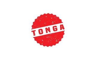 tonga sello caucho con grunge estilo en blanco antecedentes vector