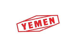 YEMEN stamp rubber with grunge style on white background vector