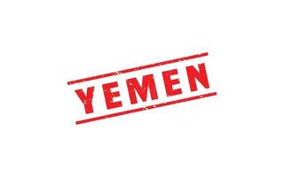 YEMEN stamp rubber with grunge style on white background vector