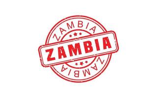 Zambia sello caucho con grunge estilo en blanco antecedentes vector