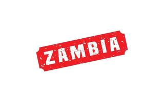 ZAMBIA stamp rubber with grunge style on white background vector