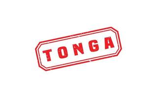 Tonga stamp rubber with grunge style on white background vector