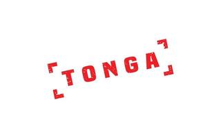 Tonga stamp rubber with grunge style on white background vector