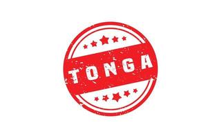 tonga sello caucho con grunge estilo en blanco antecedentes vector